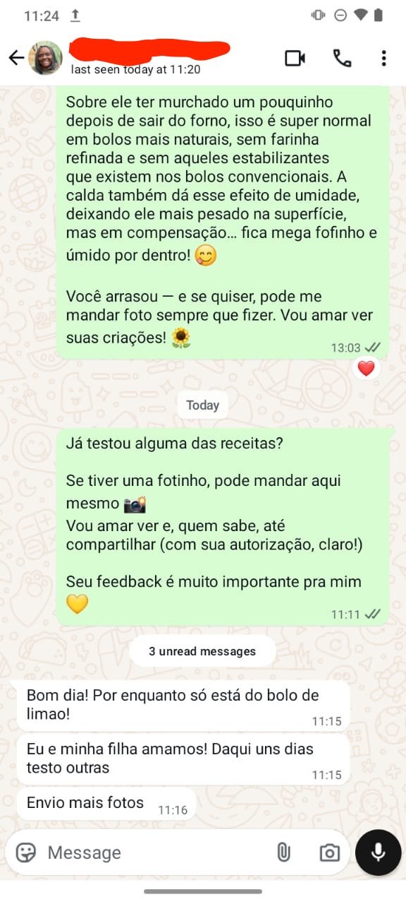 Depoimento de aluna que amou o bolo de limão com a filha