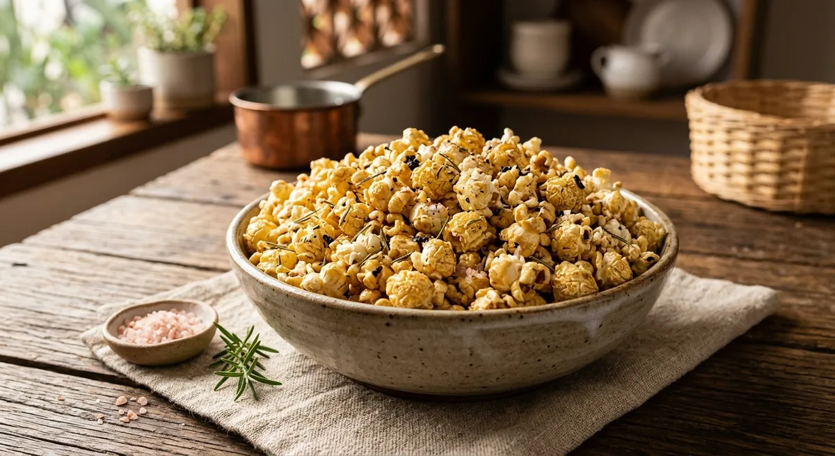 Pipoca Gourmet com Azeite Trufado e Ervas