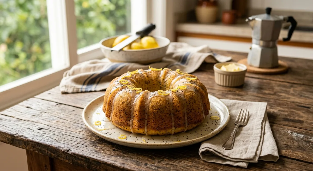 Bolo de Limão com Sementes de Papoula