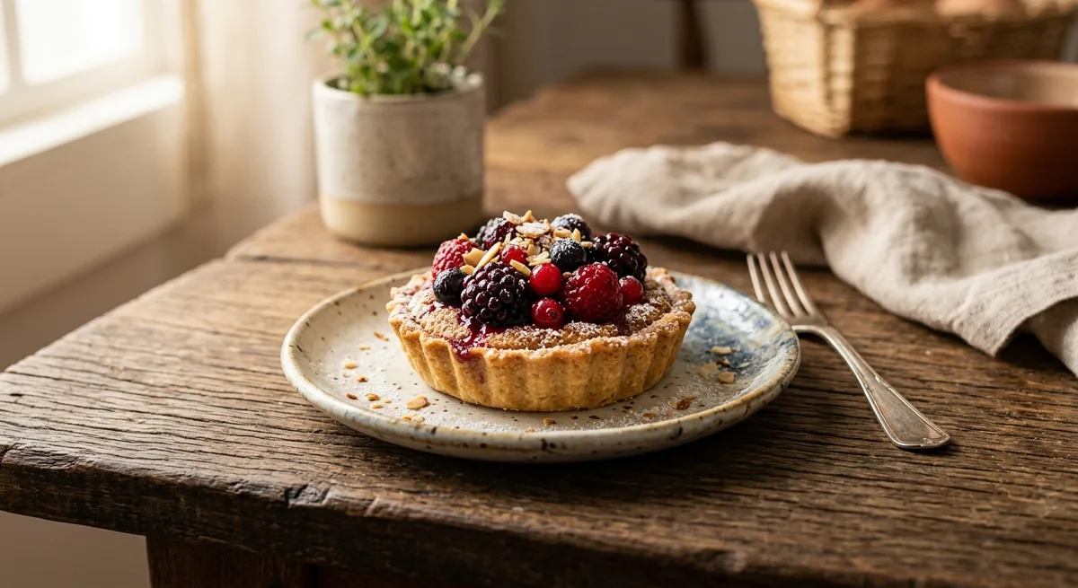 Tartelette de Amêndoas e Frutas Silvestres