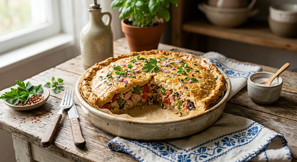 Torta Salgada de Atum com Massa de Arroz