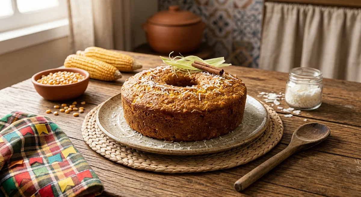 Arraiá do Sabor: Bolo Junino de Milho e Coco