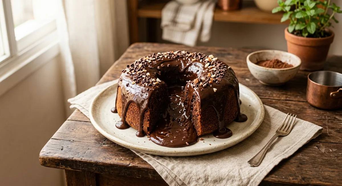 Bolo Vulcão de Chocolate Fit para Festas