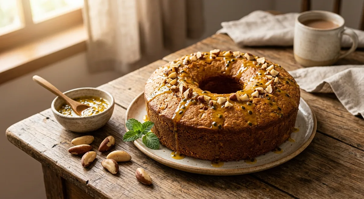 Bolo de Maracujá e Castanhas