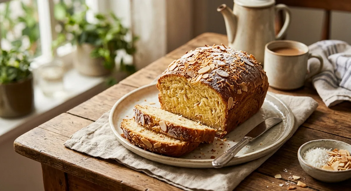 Pão de Coco e Amêndoas
