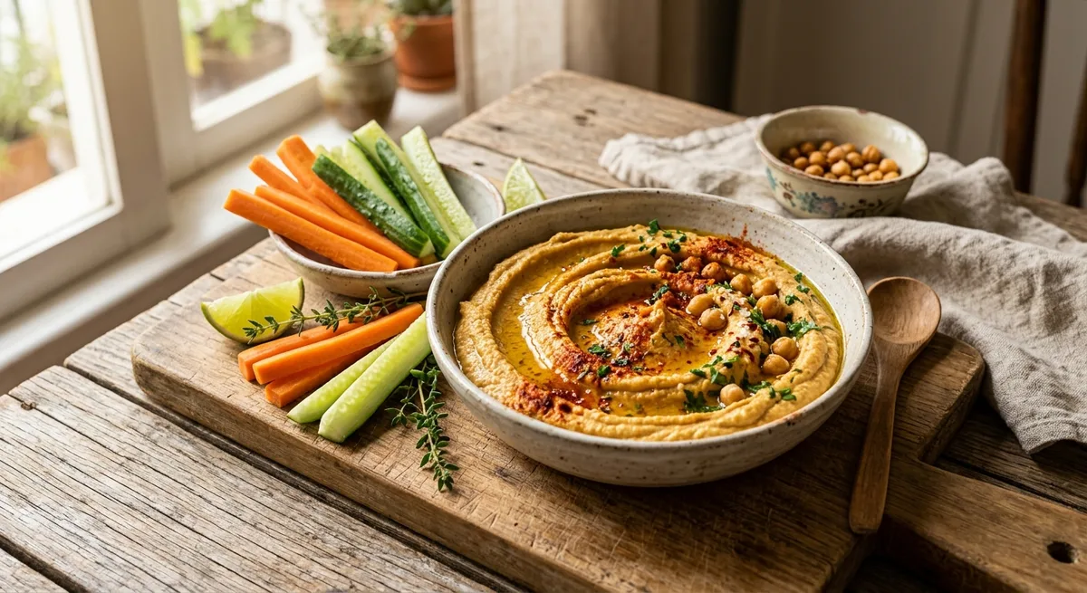 Patê de Grão de Bico com Páprica Defumada (Hummus)