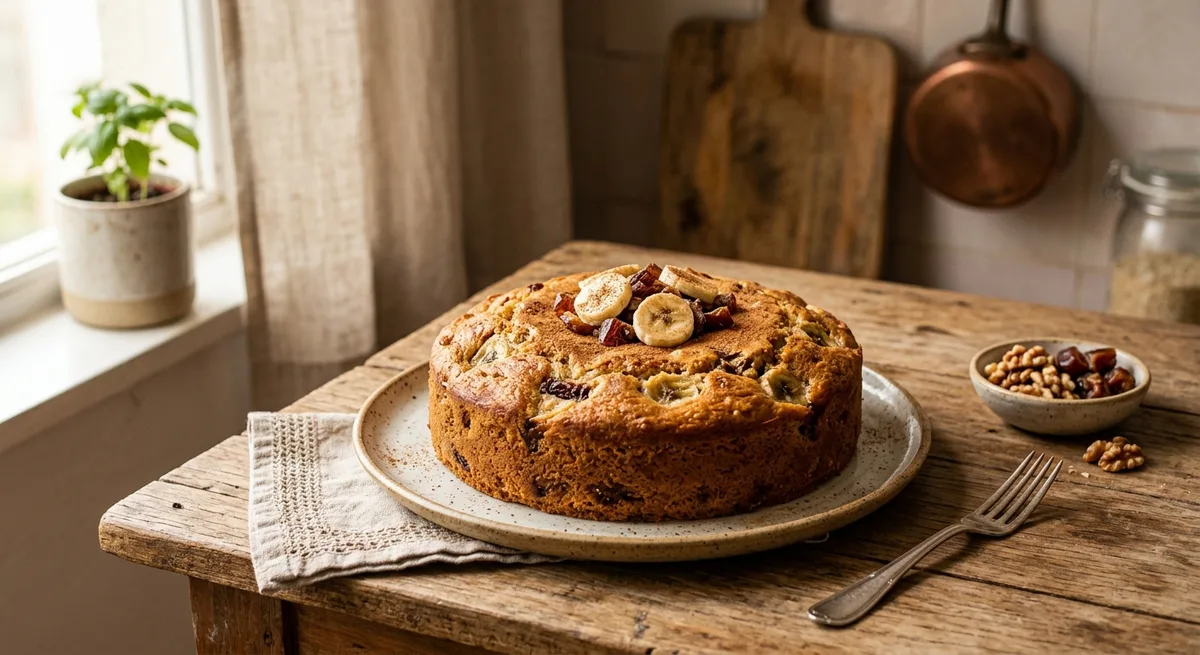 Bolo de Banana e Tâmara