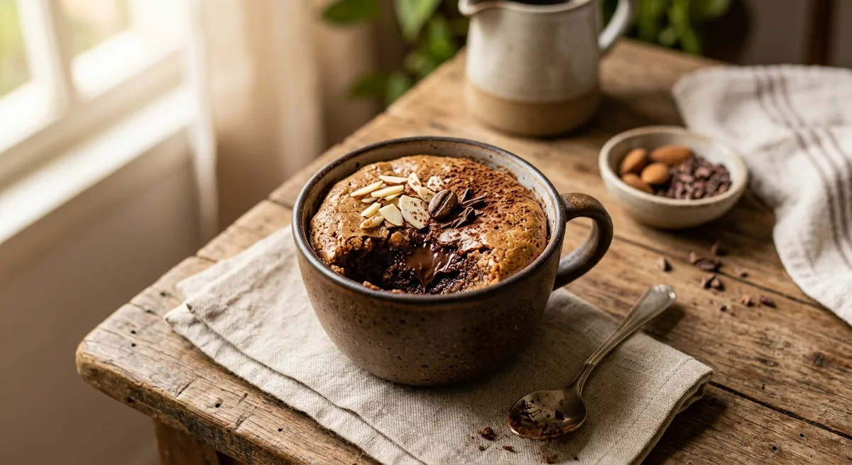 Brownie de Caneca de Amêndoas e Café