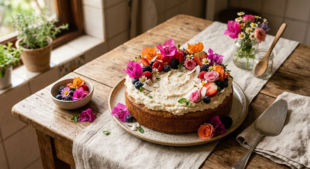 Bolo de Aniversário Encanto das Flores Sem Glúten