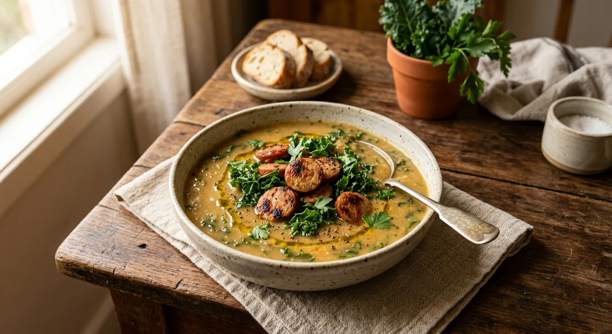 Caldo Verde Fit com Linguiça de Frango