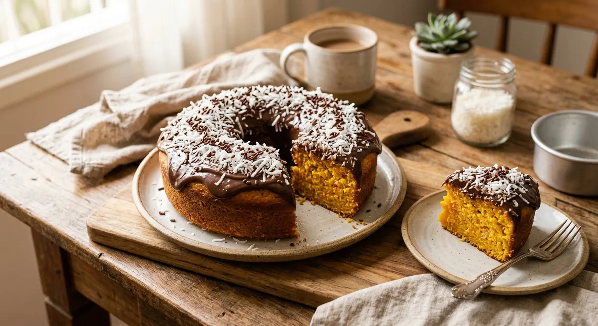 Bolo de Cenoura e Coco