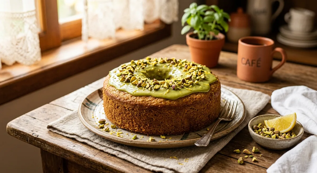 Bolo de Pistache e Limão