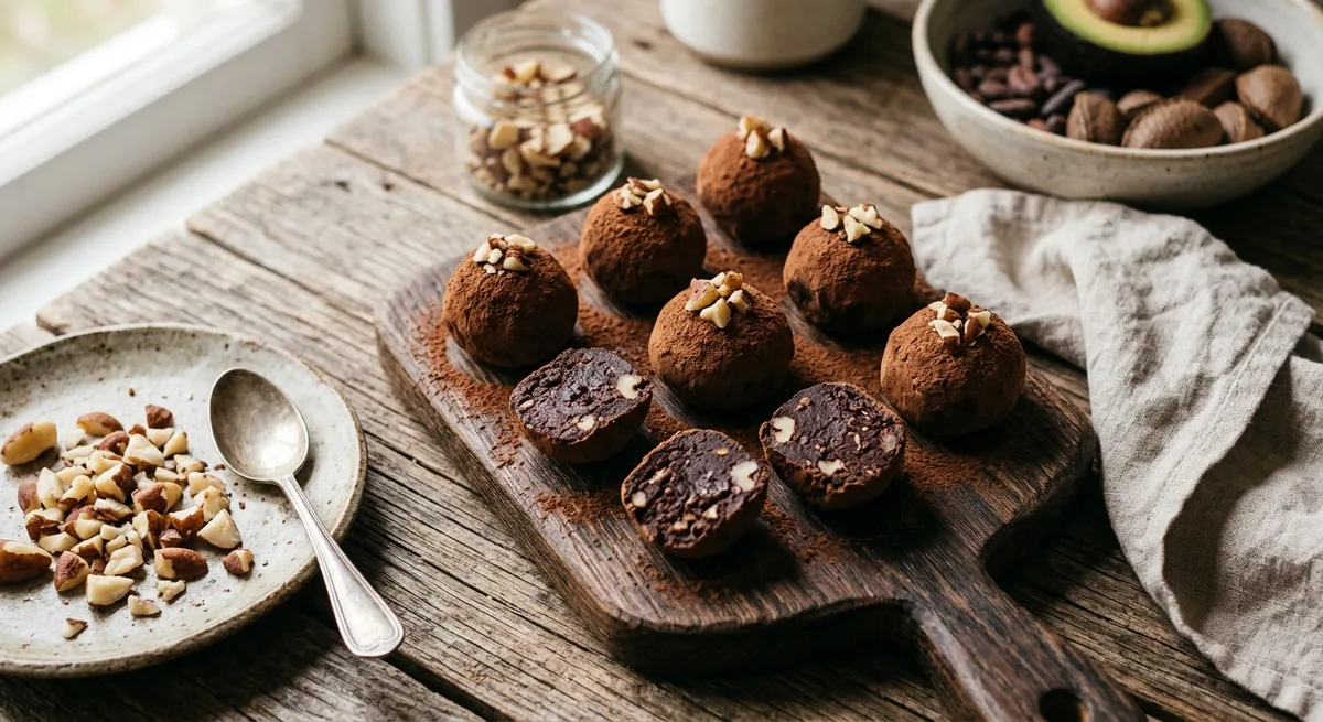 Trufas Gourmet de Cacau, Avocado e Castanha-do-Pará