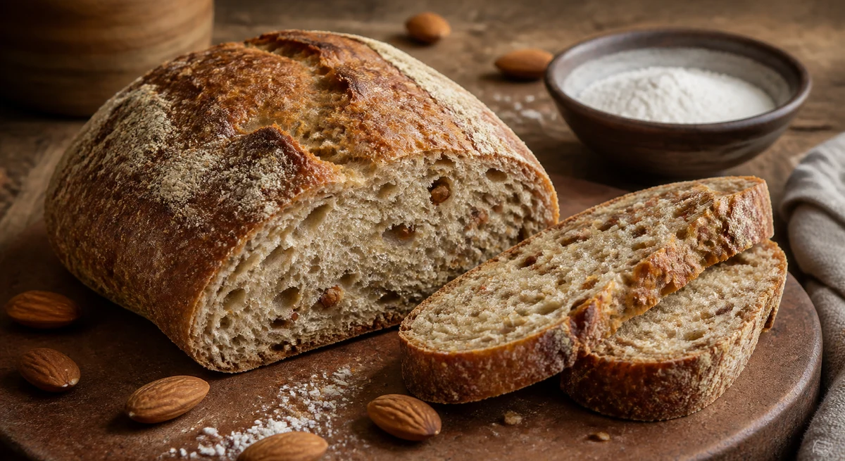 Ciabatta Rústica de Amêndoas e Tapioca (sem glúten)