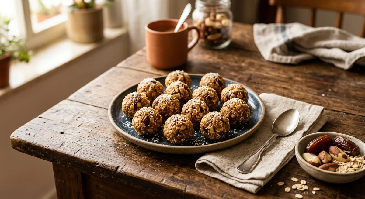 Bolinhos Energéticos de Tâmara e Castanha