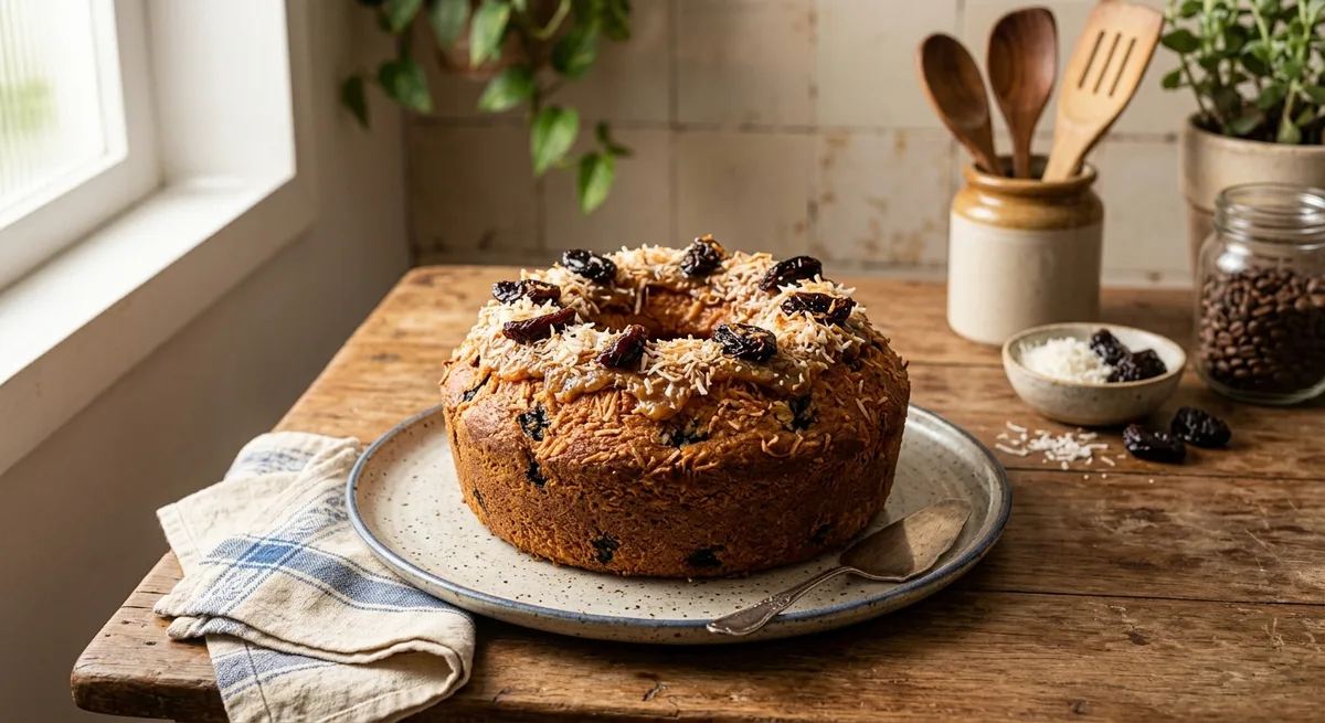 Bolo de Coco e Ameixa