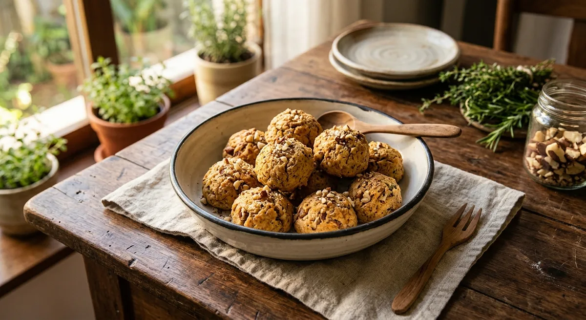 Bolinhos Mágicos de Batata Doce com Castanha-do-Pará