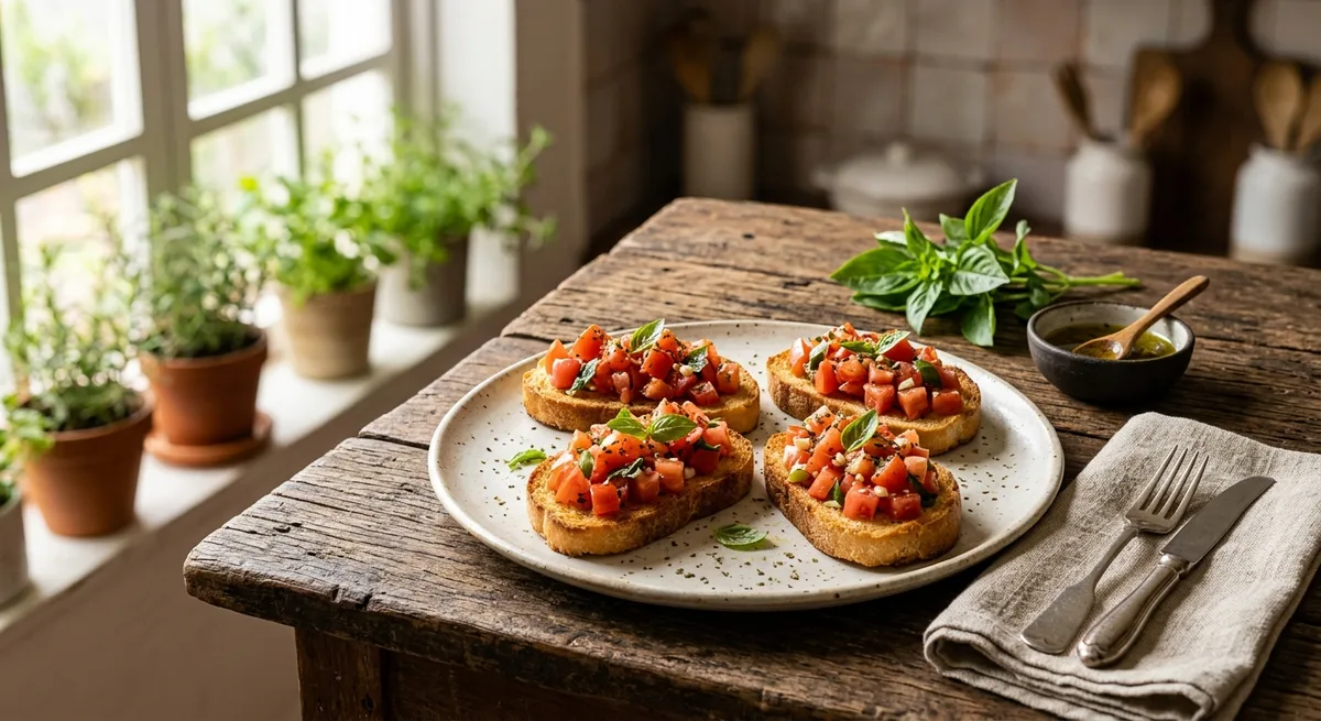 Bruschetta Brasileira de Tomate com Pão Sem Glúten Crocante