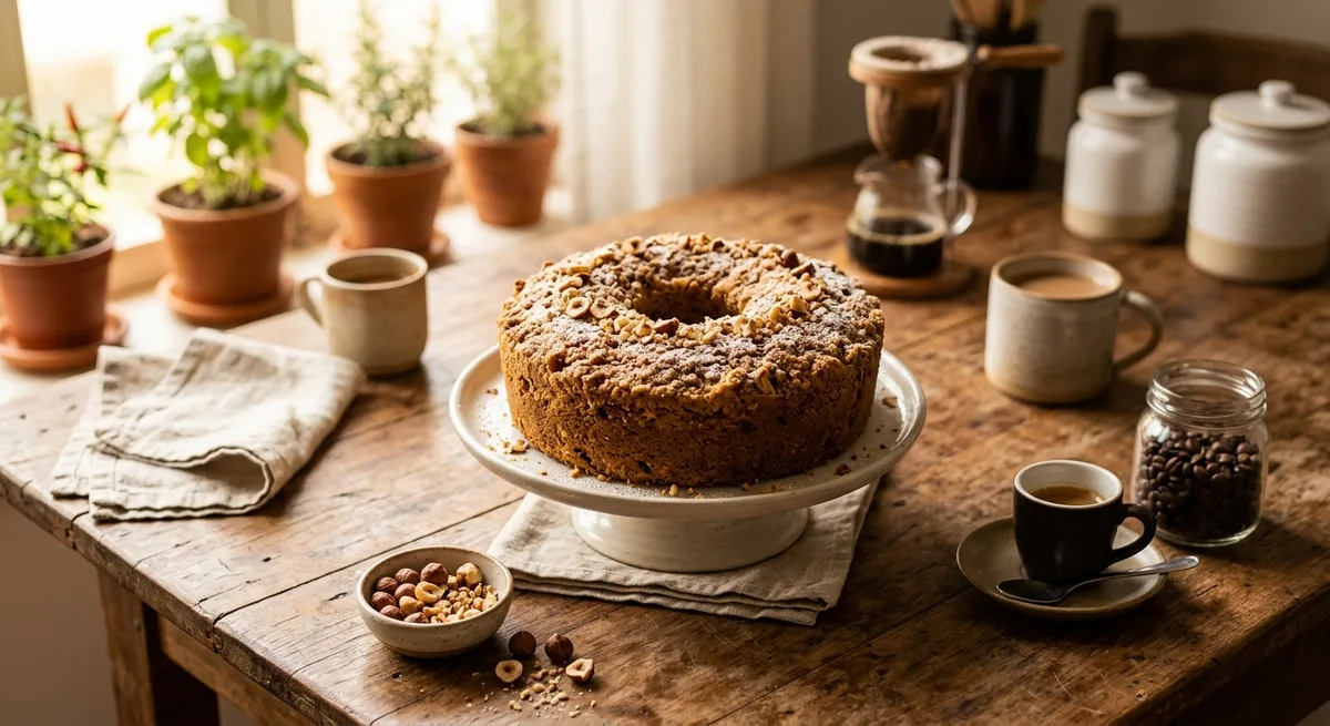 Bolo de Avelã e Café
