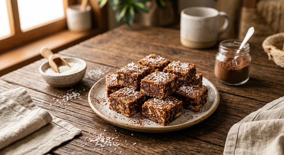 Palha Italiana Saudável de Chocolate com Coco