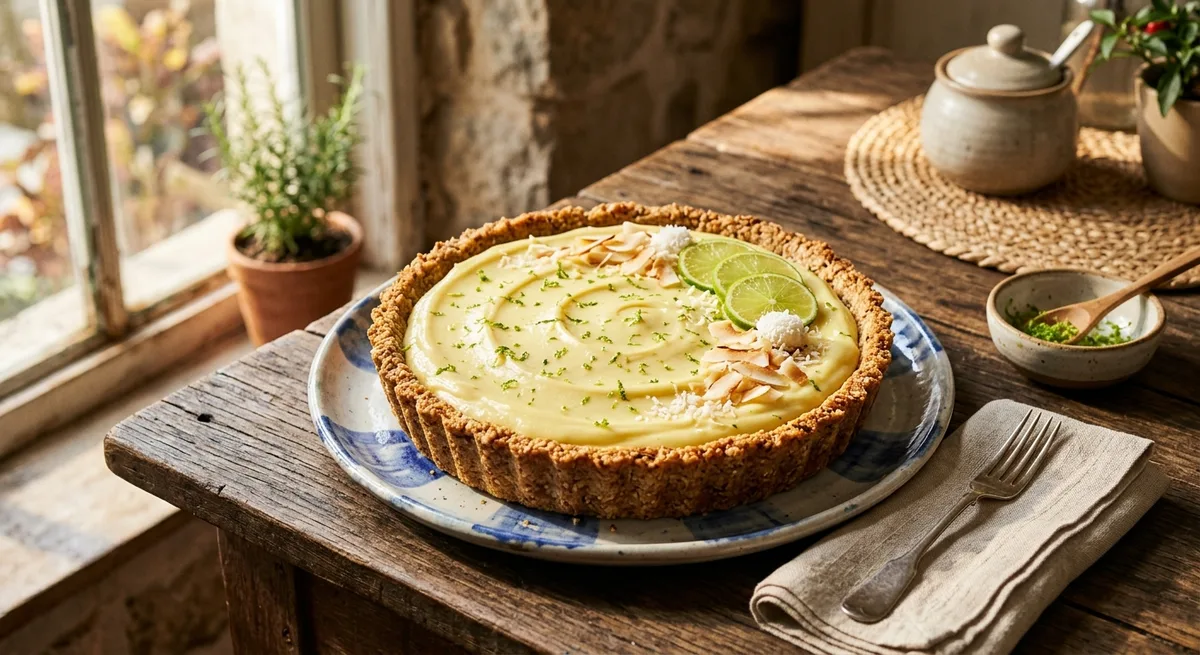 Torta de Limão com Base de Castanha e Coco